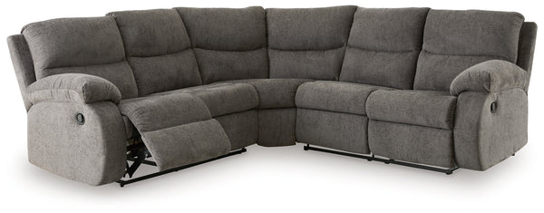Museum 2-Piece Reclining Sectional (Color: Pewter)