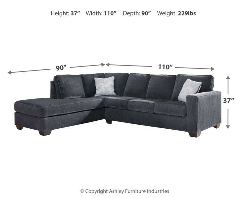 Altari 2-Piece Sectional with Chaise and Ottoman