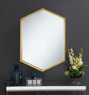 Bledel Hexagon Shaped Wall Mirror Gold