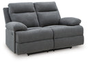 Side-Swipe Reclining Loveseat (Color: Charcoal)