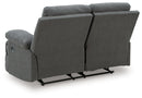 Side-Swipe Reclining Loveseat (Color: Charcoal)