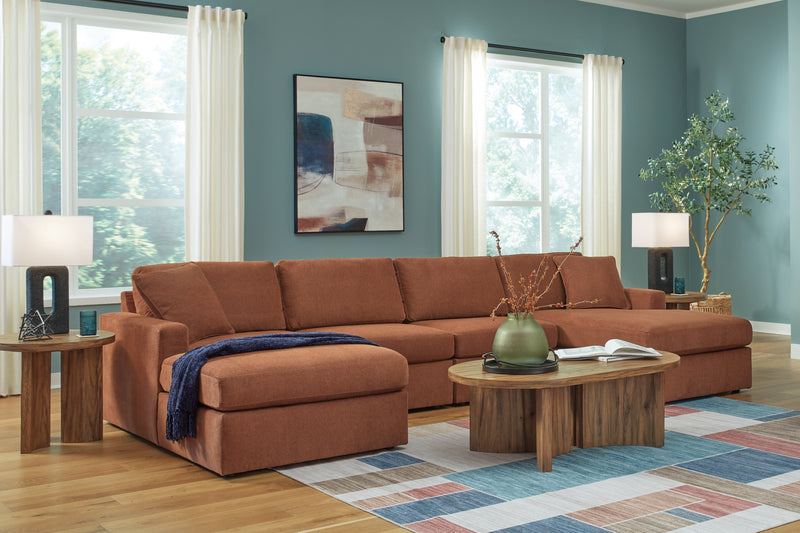 Modmax 4-Piece Sectional with Chaise (Color: Spice)