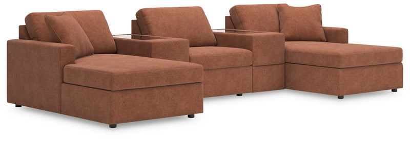 Modmax 5-Piece Pit Sectional (Color: Spice)