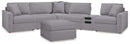 Modmax 6-Piece Sectional and Oversized Accent Ottoman