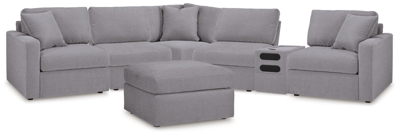 Modmax 6-Piece Sectional and Oversized Accent Ottoman