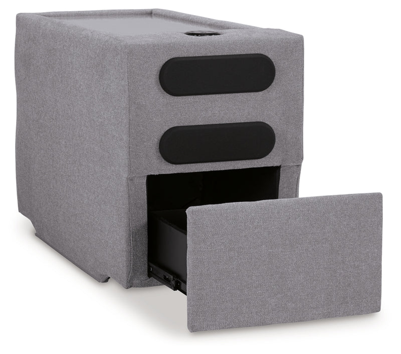 Modmax 5 Piece Sectional with Audio Console (Color: Granite)