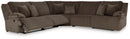 Top Tier 5-Piece Reclining Sectional (Color: Chocolate)
