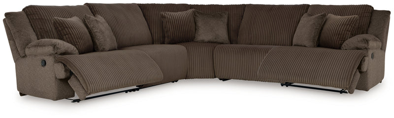 Top Tier 5-Piece Reclining Sectional (Color: Chocolate)