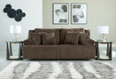 Top Tier 2-Piece Sectional Loveseat (Color: Chocolate)