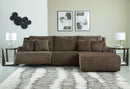 Top Tier 3-Piece Sectional Sofa Chaise (Color: Chocolate)
