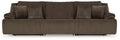 Top Tier 3-Piece Sectional Sofa (Color: Chocolate)