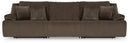 Top Tier 3-Piece Sectional Sofa (Color: Chocolate)