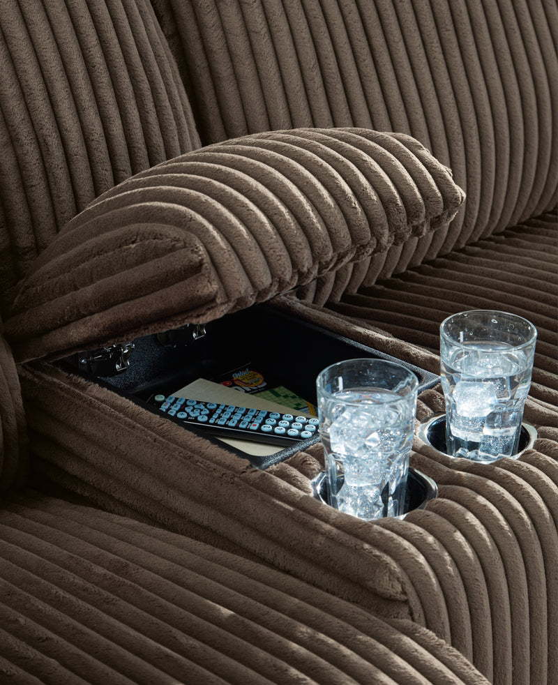 Top Tier 3-Piece Reclining Sectional Sofa with Chaise (Color: Chocolate)