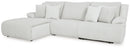 Top Tier 3-Piece Sectional Sofa Chaise (Color: Alloy)