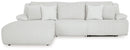 Top Tier 3-Piece Sectional Sofa Chaise (Color: Alloy)