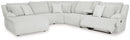 Top Tier 6-Piece Reclining Sectional with Chaise (Color: Alloy)