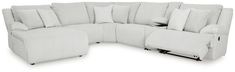 Top Tier 6-Piece Reclining Sectional with Chaise (Color: Alloy)