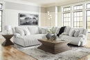 Top Tier 6-Piece Reclining Sectional with Chaise (Color: Alloy)