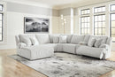 Top Tier 6-Piece Reclining Sectional with Chaise (Color: Alloy)