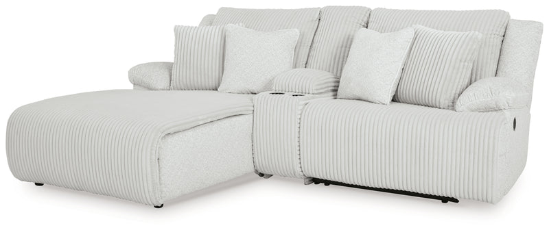 Top Tier 3-Piece Reclining Sectional Sofa with Chaise (Color: Alloy)