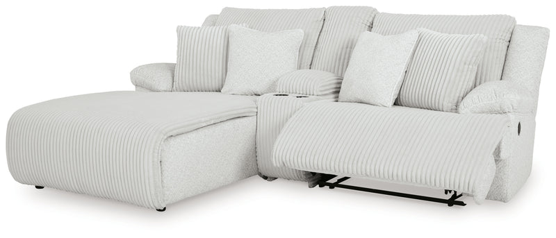 Top Tier 3-Piece Reclining Sectional Sofa with Chaise (Color: Alloy)