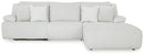 Top Tier 3-Piece Sectional Sofa Chaise (Color: Alloy)