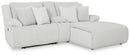 Top Tier 3-Piece Reclining Sectional Sofa with Chaise (Color: Alloy)