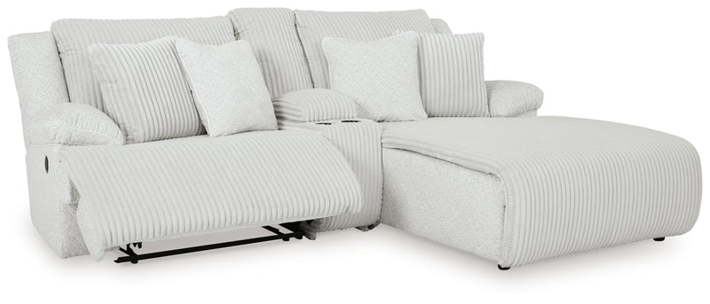 Top Tier 3-Piece Reclining Sectional Sofa with Chaise (Color: Alloy)