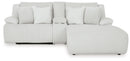 Top Tier 3-Piece Reclining Sectional Sofa with Chaise (Color: Alloy)