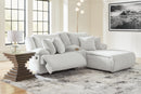 Top Tier 3-Piece Reclining Sectional Sofa with Chaise (Color: Alloy)
