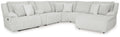 Top Tier 6-Piece Reclining Sectional with Chaise (Color: Alloy)
