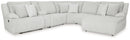 Top Tier 6-Piece Reclining Sectional with Chaise (Color: Alloy)