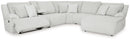 Top Tier 6-Piece Reclining Sectional with Chaise (Color: Alloy)