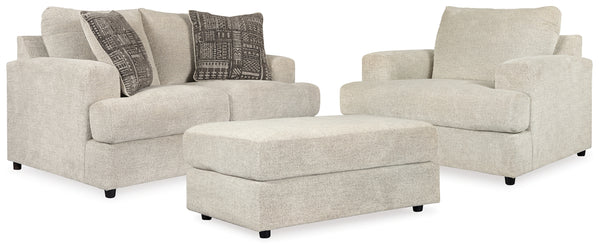 Soletren Loveseat, Oversized Chair and Ottoman