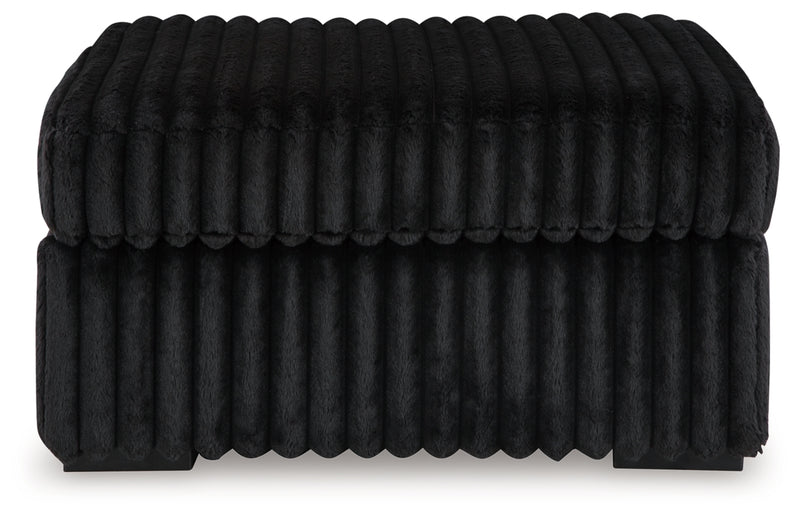 Midnight-Madness Oversized Accent Ottoman (Color: Onyx)