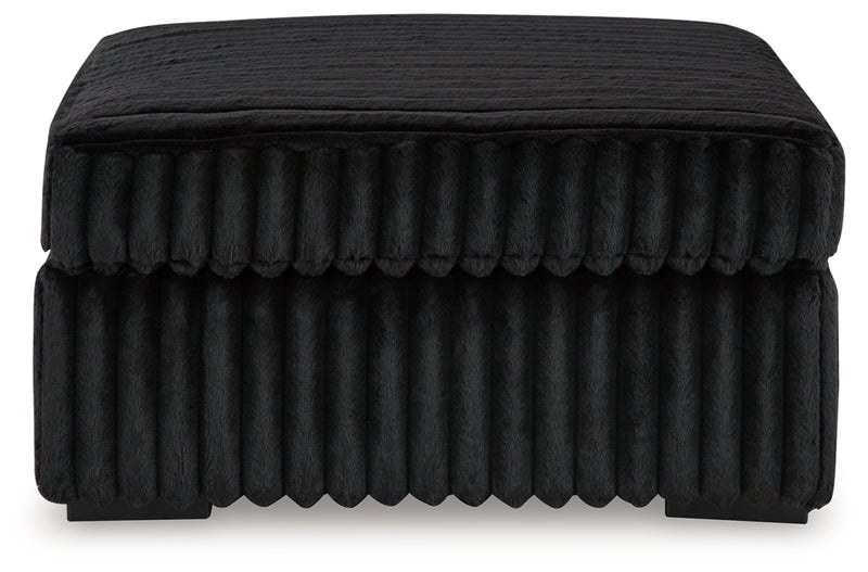 Midnight-Madness Oversized Accent Ottoman (Color: Onyx)
