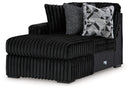 Midnight-Madness 3-Piece Sectional with Double Chaise and Ottoman