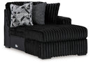 Midnight-Madness 3-Piece Sectional with Double Chaise and Ottoman