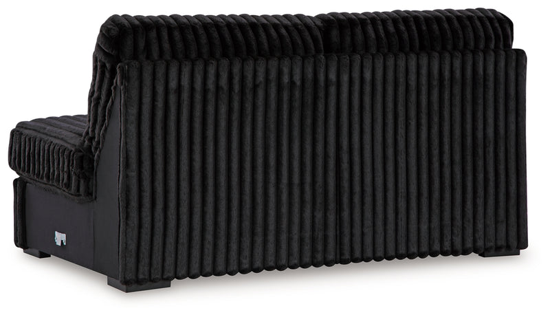 Midnight-Madness 3-Piece Sectional with Double Chaise and Ottoman