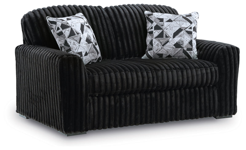 Midnight-Madness Sofa, Loveseat and Oversized Ottoman