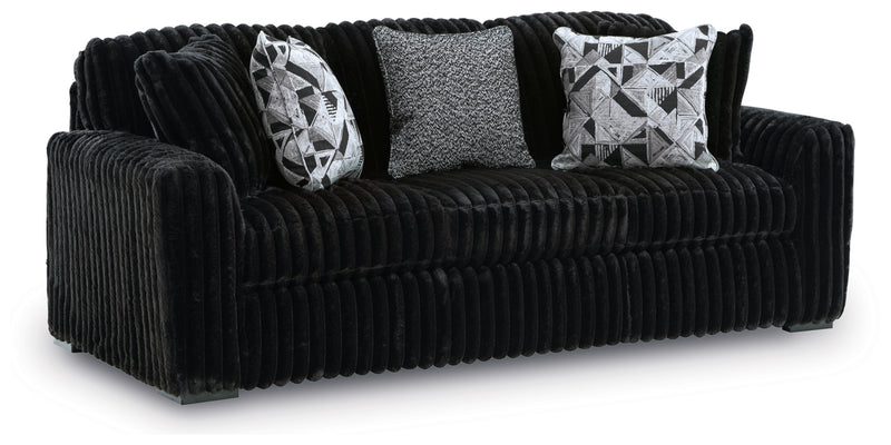 Midnight-Madness Sofa, Loveseat and Oversized Ottoman