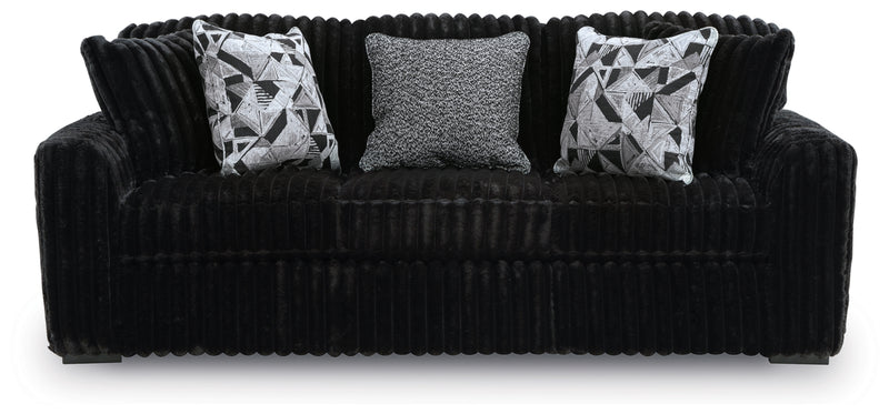 Midnight-Madness Sofa, Loveseat and Oversized Ottoman