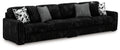 Midnight-Madness 2-Piece Sectional (Color: Onyx)