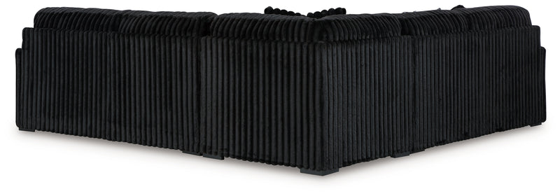 Midnight-Madness 3-Piece Sectional (Color: Onyx)