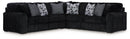 Midnight-Madness 3-Piece Sectional (Color: Onyx)