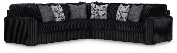 Midnight-Madness 3-Piece Sectional (Color: Onyx)