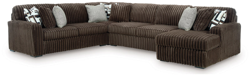 Midnight-Madness 4-Piece Sectional with Chaise