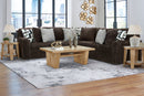 Midnight-Madness 2-Piece Sectional (Color: Chocolate)