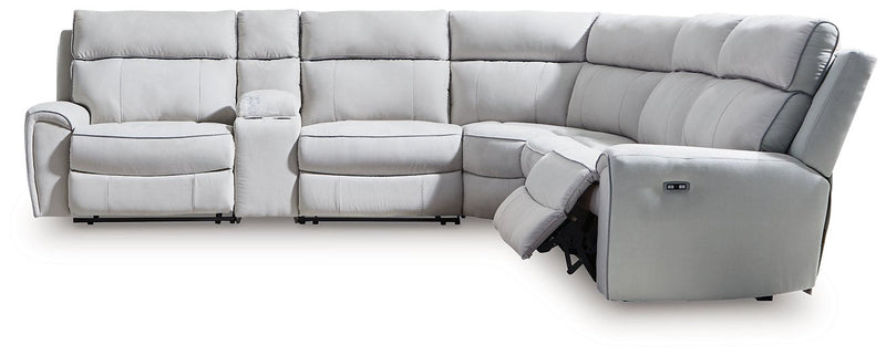 Social Pointe Reclining Sectional with Storage Console