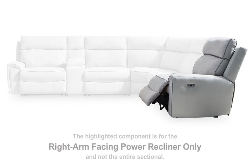 Social Pointe Reclining Sectional with Storage Console